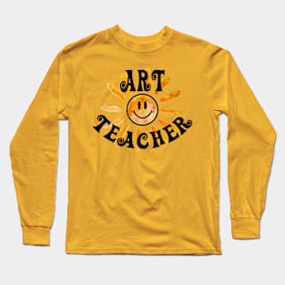 Art Teacher Happy Face Sunshine Gift Long Sleeve T-Shirt